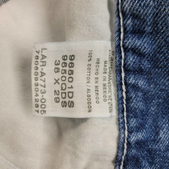 Wrangler Jeans Mens 38x29 Blue Denim Straight Leg Medium‎ Wash Cowboy Mid Rise - Picture 9 of 14